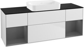 V&B Waschtischunterschrank Finion mit Wandbeleuchtung in Weiß lackiert, B/T/H: 160 x 50,1 x 50,1 cm - Bild 1