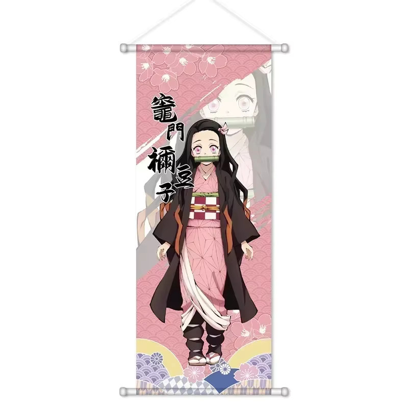 Bandai Demon Slayer Wandbehang aus Leinwand mit Tanjirou und Nezuko als Anime Poster Wandkunst - Bild 2