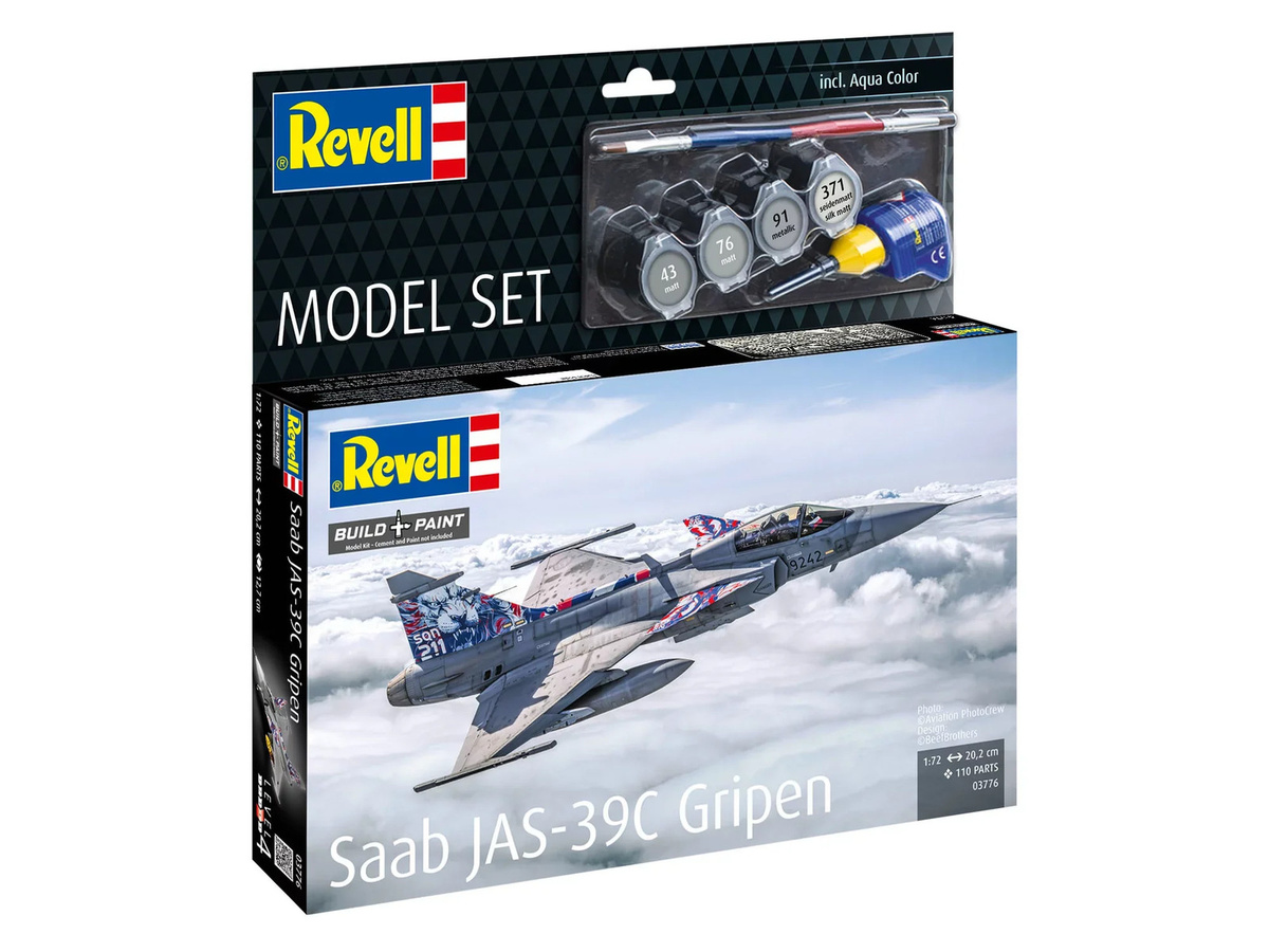 Revell Saab JAS-39C Gripen, Model Set, 1:72, Grau - Bild 3