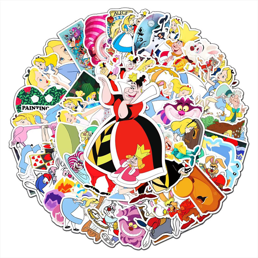 Disney Alice im Wunderland Cartoon-Aufkleber, 10-teiliges Set, multicolor - Bild 2