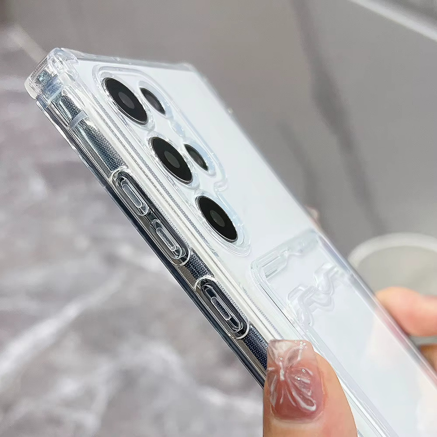 Transparentes Silikon Handycase mit Kartenhalter für Samsung Galaxy S25 Ultra, A56 5G, A55, A54, A53, S24 FE, S23, S22 Plus und A52 - Bild 3