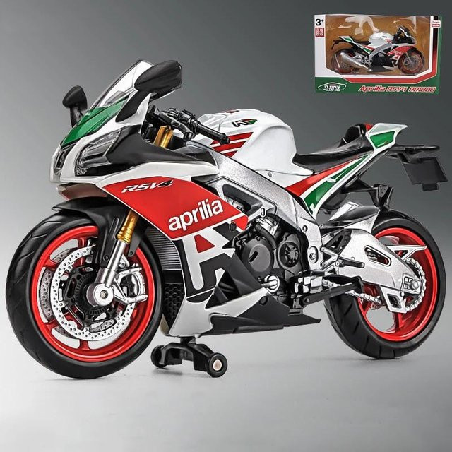 Aprilia Rsv4 Rr1000 Motorrad Modell, 1:12, Metall, ab 14 Jahren - Bild 1