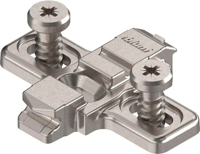 Blum Kreuzmontageplatte Clip Langloch in Zink Farbe Silber mit 0 mm Distanz - Bild 1