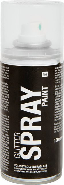 Rico Design Glitter Spray Paint Silber 150ml - Bild 1