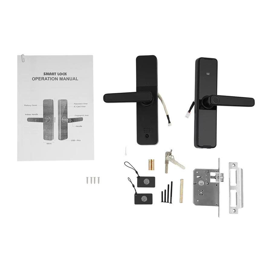 Intelligentes 5-in-1 Fingerabdruck-Türschloss mit WiFi-App-Steuerung und Tastatur aus Aluminiumlegierung in Schwarz - Bild 6