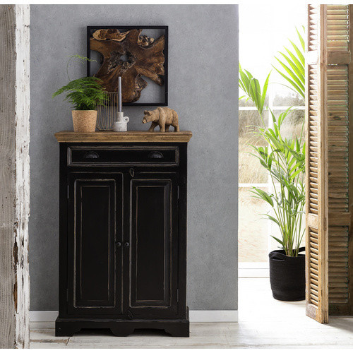 SIT Highboard CORSICA in Schwarz/Honig aus Mangoholz und MDF, B/T/H: 120 x 47 x 80 cm - Bild 4