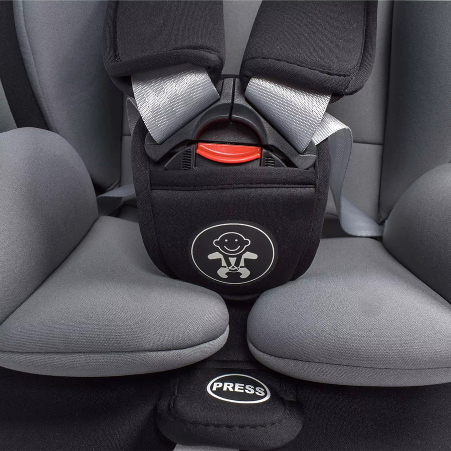AP03 KL005 Kindersitz 360 Grad drehbar mit ISOFIX und 5-Punkt-Gurt, Grau, 9-36kg, 0-12 Jahre, ECE R44/04 - Bild 5