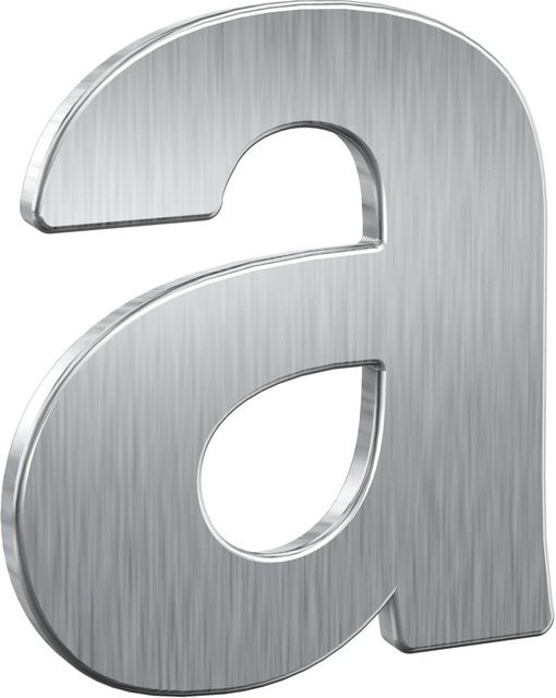 BASI Hausnummer und Buchstabe A aus Edelstahl in Silber - Bild 1