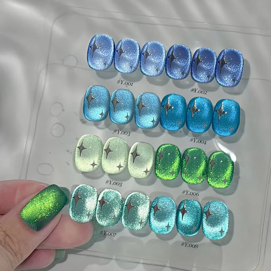 MIANEL Katzenaugen-Nagelgel, Blau, Schimmernd - Bild 2
