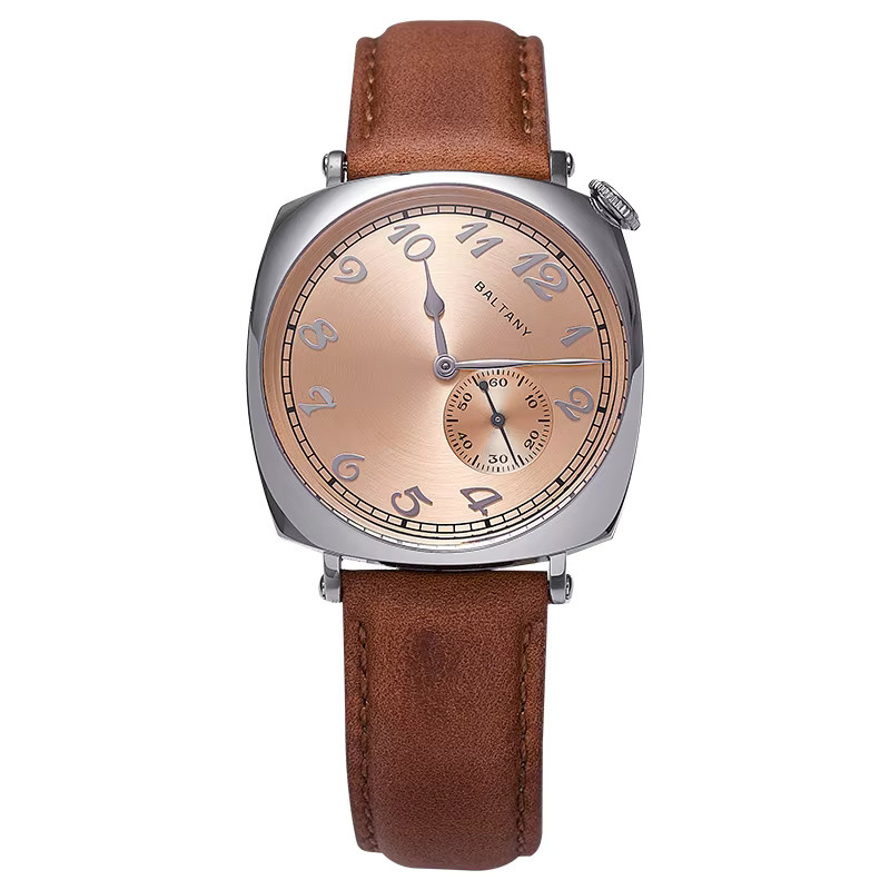 Baltany Armbanduhr Automatik, eckig, 38 mm, Edelstahl, Leder, Herren - Bild 2