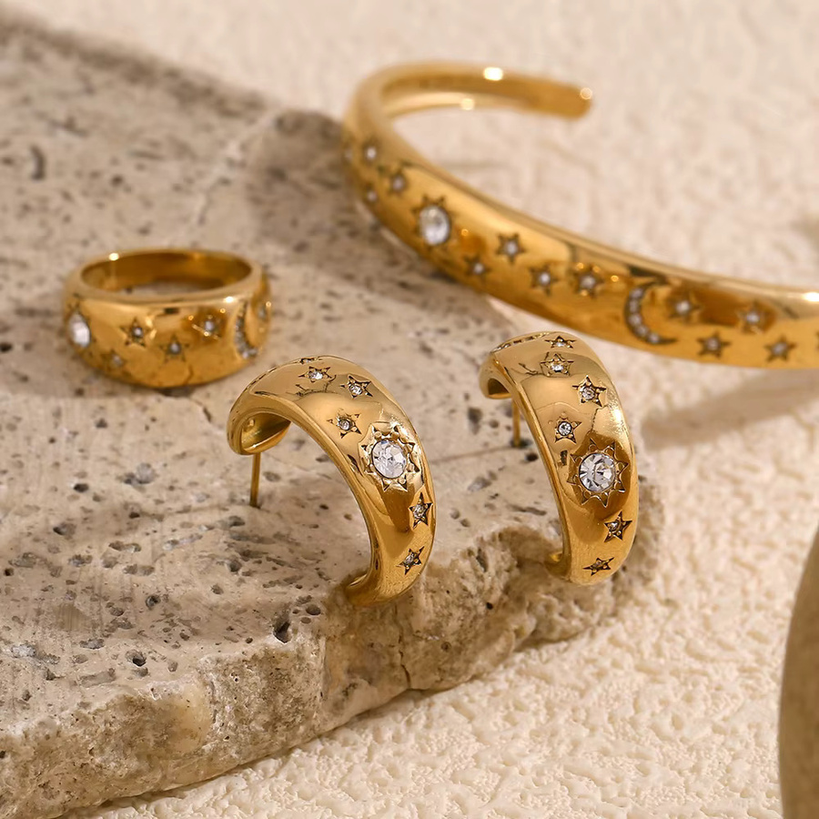 E.B.belle Schmuckset, Edelstahl, Gold, Zirkonia, Damen - Bild 3