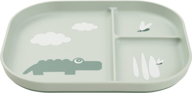 Done By Deer Menüteller Foodie für Kinder aus Melamin in Grün - Bild 1