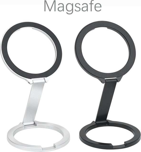 MagSafe Kompatible Magnetische Metallplatte in Silber, Rotierendes Doppelseitiges Design für Universelle Desktop-Nutzung - Bild 1