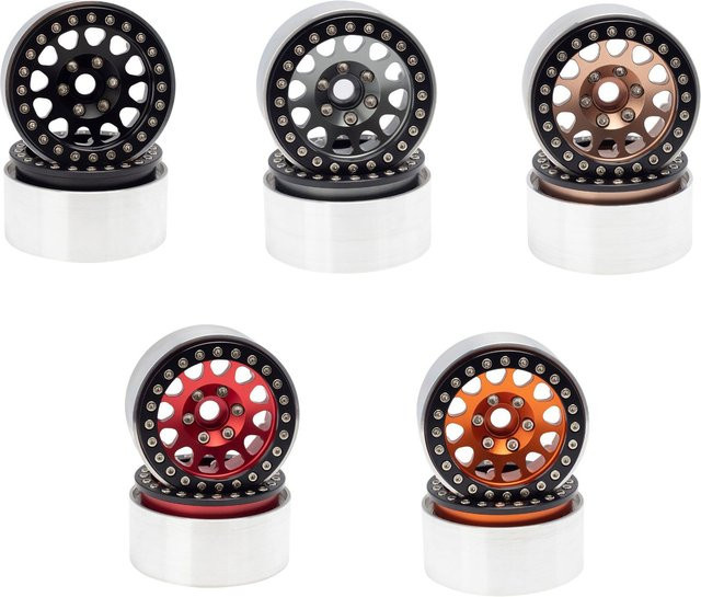 Semalam Beadlock-Felgen, 4-teiliges Set, 1/10, Aluminium-Legierung, Metall - Bild 1