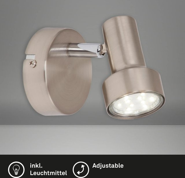 Briloner LED-Spot in Nickel matt für Wohnzimmer, Schlafzimmer und Kinderzimmer - Bild 1