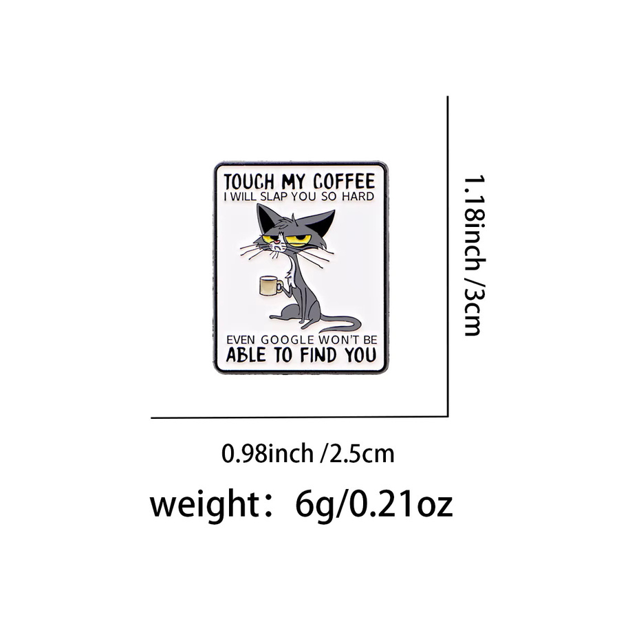 Ramulus Brosche Katze Emaille, Unisex - Bild 2