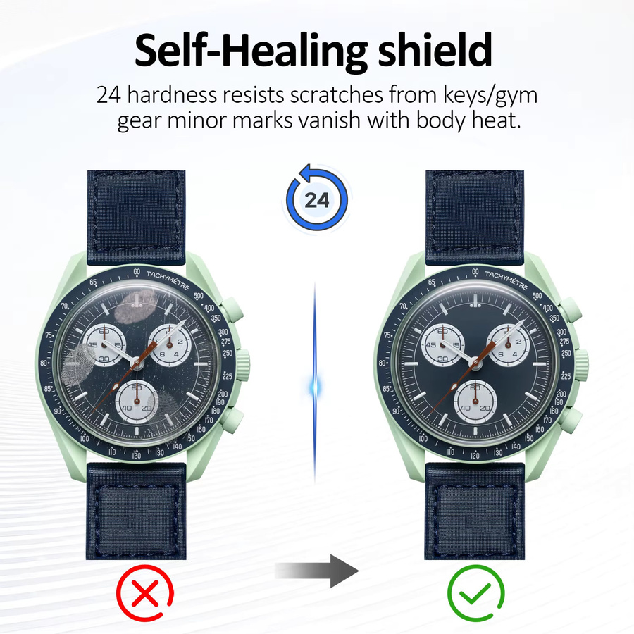 Swatch MoonSwatch SO33 Screen Protector, TPU Hydrogel Film, 3 Stück - Bild 3