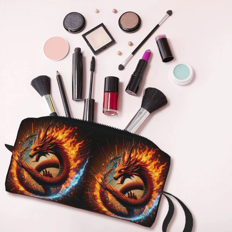 Dragon Portrait Federmäppchen als Stiftbox und Kosmetiktasche für Damen und Studenten aus Textil - Bild 4