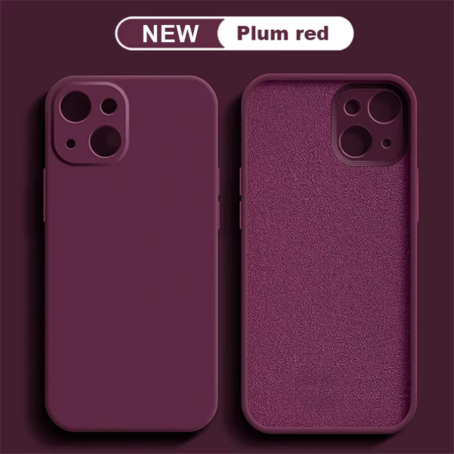 Silikon Schutzhülle für iPhone 11 bis iPhone 16 Pro Max in Rot - Bild 2