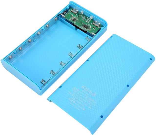 DIY Powerbank Gehäuse für 6x 21700 Akkus mit LCD-Display in Blau von mfySpace - Bild 1