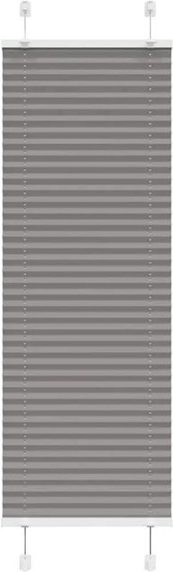 vidaXL Plissee Anthrazit semi-transparent aus Polyester, Breite: 45 cm, Höhe: 100 cm - Bild 1