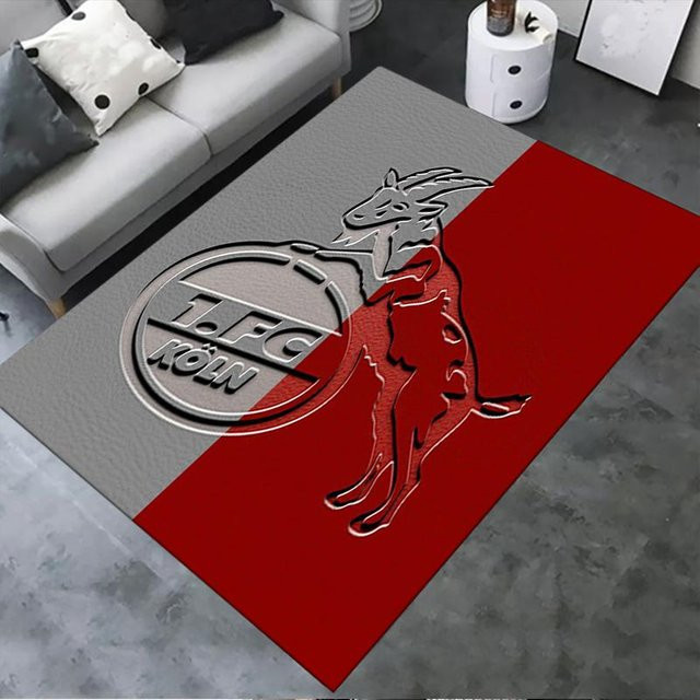 FC Köln Teppich On My Love Home in Rot, rutschfest und waschbar, B/T: 100 x 150 cm - Bild 1