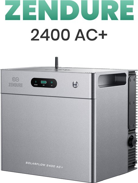 Zendure SolarFlow 2400 AC+ AC-gekoppelter Speicher für Balkonkraftwerke, 2,4 kWh, Grau - Bild 1