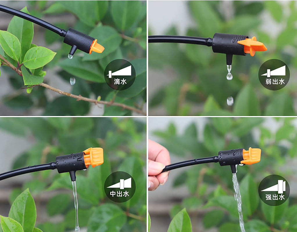 20 Stück einstellbare Mikro-Tropfer für die Gartenbewässerung, 0 bis 60 l/h, Farbe: Schwarz - Bild 2