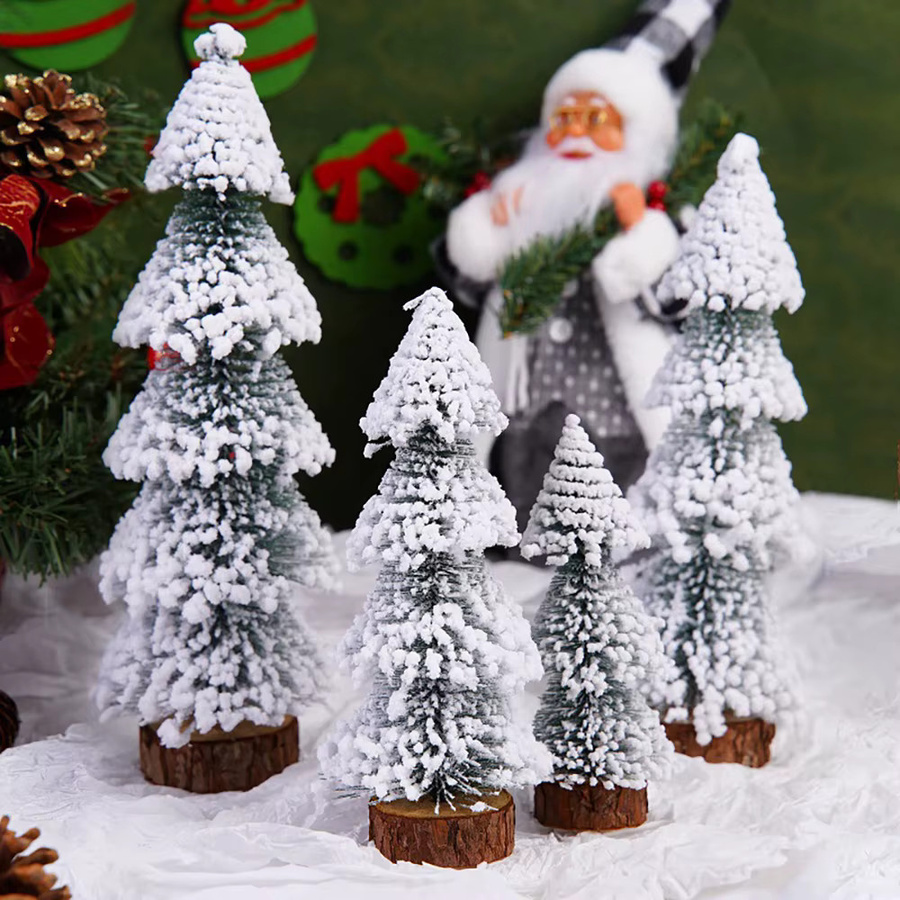 Runtowo Mini-Weihnachtsbaumschmuck für Tischdekoration und Weihnachtsfeier - Bild 2