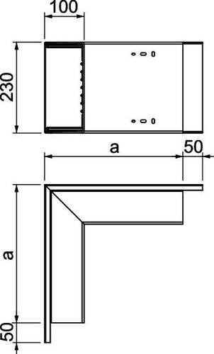 OBO Bettermann Außeneck Weiß B: 230,00 mm, H: 100,00 mm - Bild 1