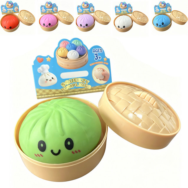 Dumpling Squishy Spielzeug, bunt, simuliertes Lebensmittel-Spielzeug - Bild 1