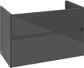 V&B Waschtischunterschrank Collaro in Glossy Grey mit mittigem Waschtisch, B/T/H: 96,1 x 48 x 48 cm - Bild 1
