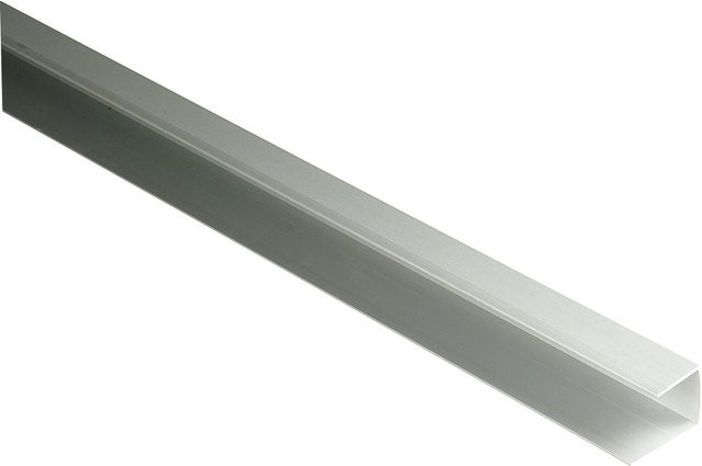 Kovalex Alu-Seitenabschluss Einfassprofil U-Profil in Silber, B: 2,8 cm, T: 2,7 cm, L: 250 cm - Bild 1