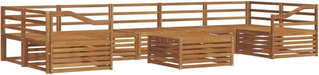 vidaXL Outdoor-Sofagarnitur 8-teilig aus Akazienholz in Natur/Braun - Bild 1
