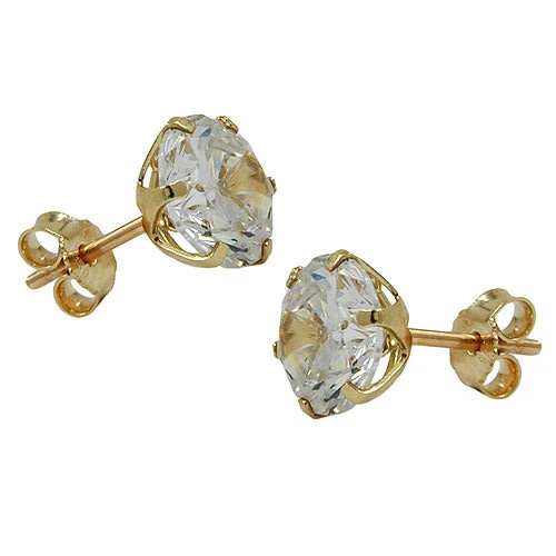 Colfem Ohrstecker 375 Gold, Zirkonia, 8mm - Bild 1