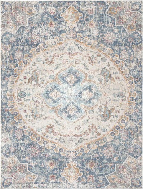 In- & Outdoor-Teppich Torino in Blau im Vintage-Look, B/T: 60 x 100 cm - Bild 1