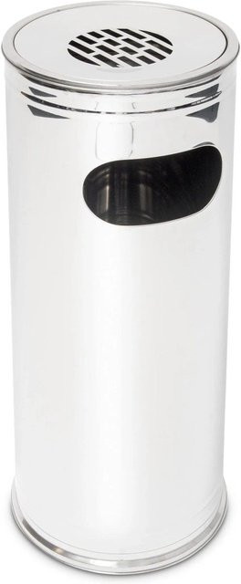 Relaxdays Standaschenbecher aus Edelstahl in Silber, herausnehmbar, Höhe: 75 cm, Durchmesser: 27 cm - Bild 1
