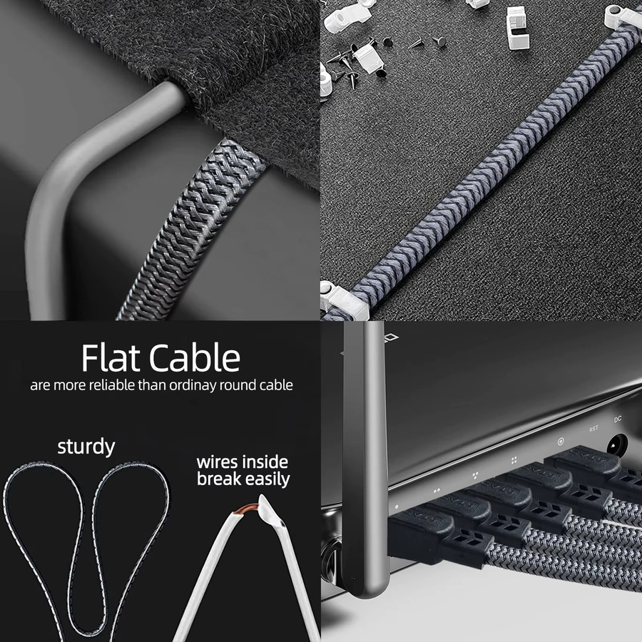 CYANMI CAT8 Ethernet LAN Kabel Set mit 40 Gbit/s und 2000 MHz für Laptop, PS5 und Router, RJ45 Anschluss - Bild 5