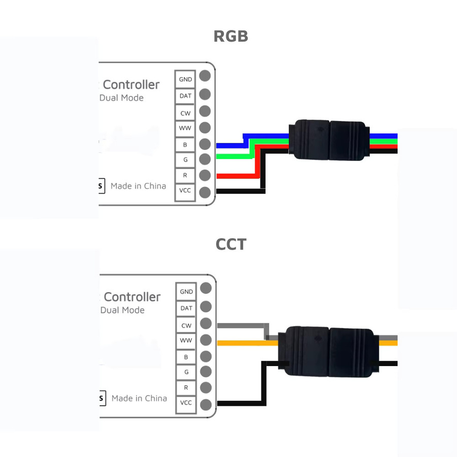 IoTorero WLED PWM RGBCCT Dual-Mode-Streifencontroller mit WiFi und Home Assistant Kompatibilität - Bild 3