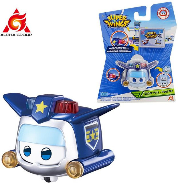 Alpha-Gruppe Super Wings Super Pet-Tino Haustier-Dinosaurier Actionfiguren mit Licht ab 3 Jahren - Bild 1