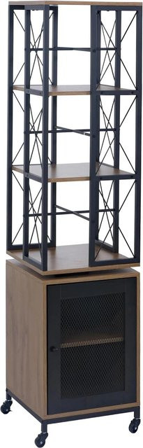 MCW Bücherregal P13 Industrial Design aus Metall und Melamin in Braun, H x B x T: 162 x 40 x 42 cm - Bild 2