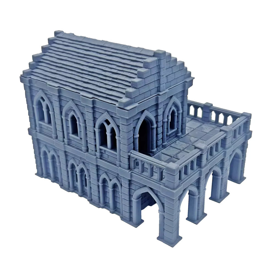 SANMERSEN Zweistöckige 3D-gedruckte Taverne und Inn, Geländelandschaft, Fantasy, Wargaming, Gelände, DnD-Baumodell - Bild 2