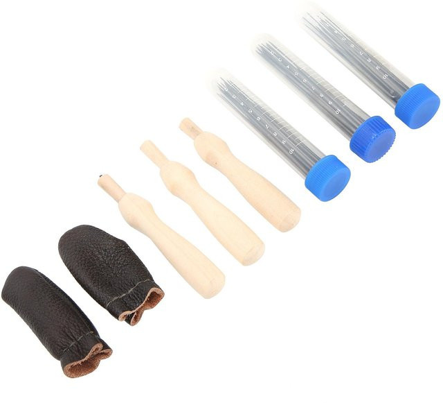 Igeteck Filznadel-Set zum Wollfilzen mit Stechnadeln, Holzstempel, Fingerlingen und Aufbewahrungsbox in White und Multicolour - Bild 1