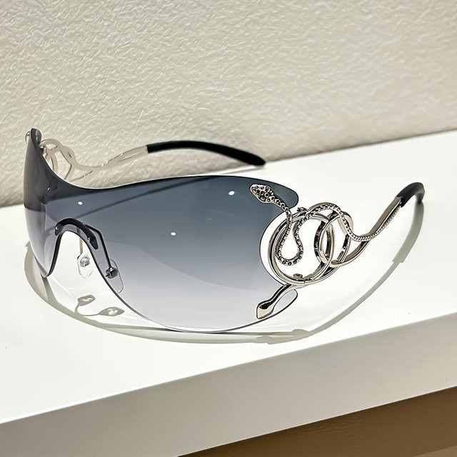 Yiran glasses Sonnenbrille, randlos, oval, grau, Damen - Bild 1