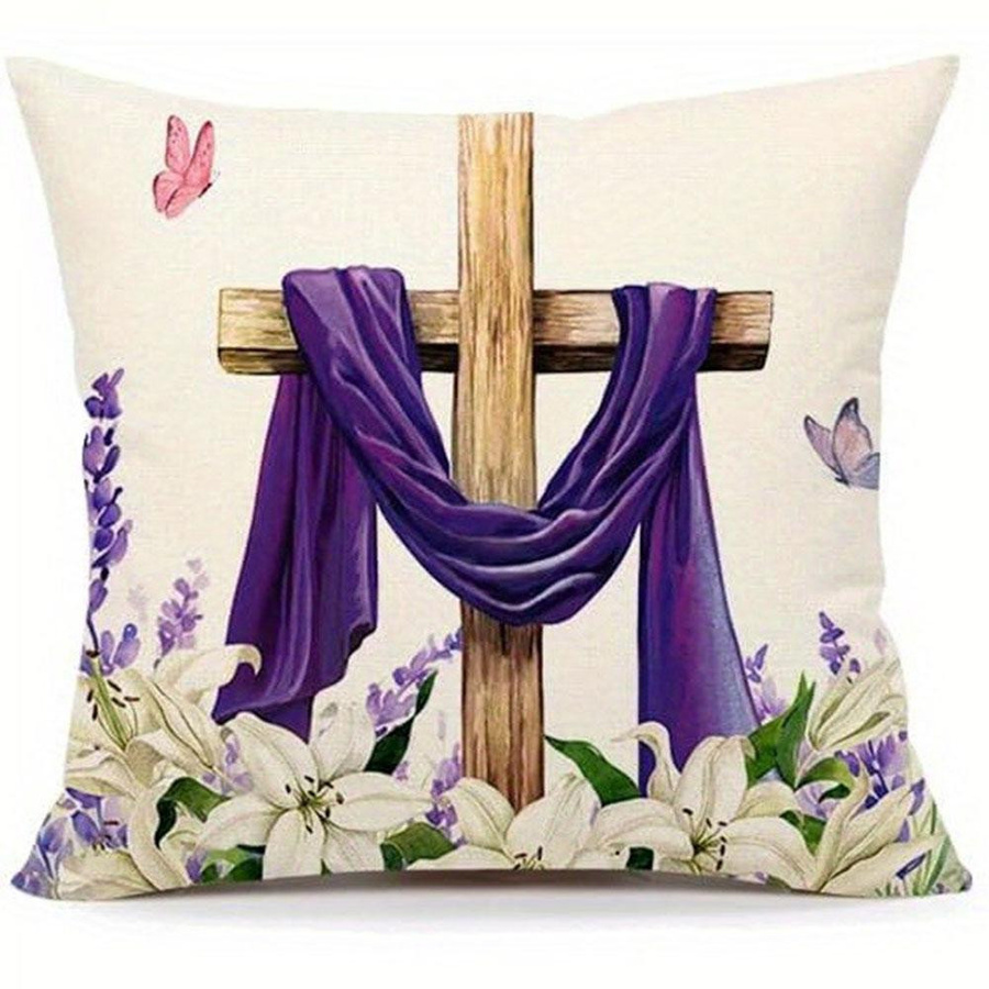 Oster-Muster Kissenbezug aus Polyester mit Reißverschluss für Wohnzimmer und Schlafzimmer B/H: 18 x 18 cm - Bild 3