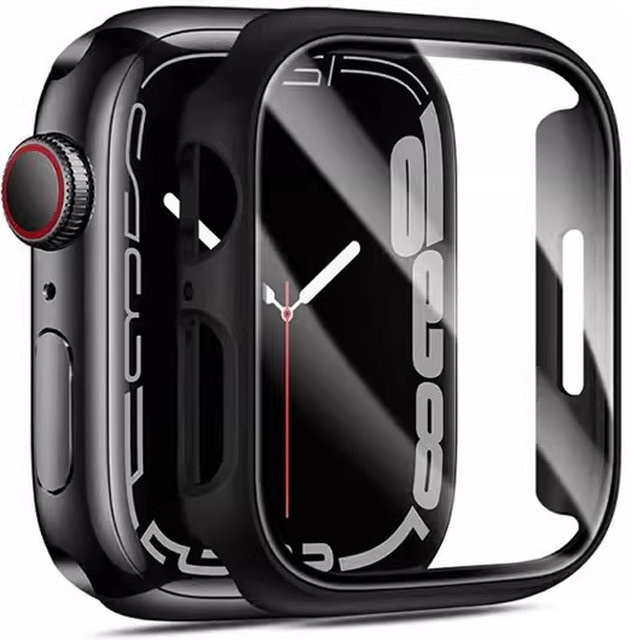 Apple Displayschutzfolie, Gehärtetes Glas, Schwarz, Unisex - Bild 1