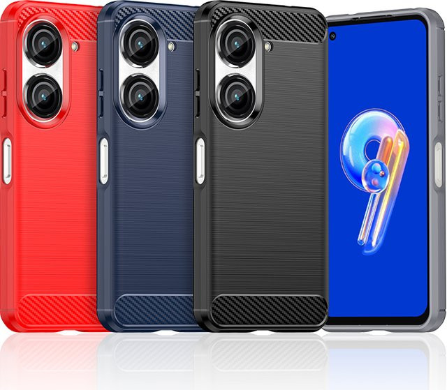 Stoßfeste Schutzhülle für ASUS Zenfone 9 und Zenfone 10 in Rot - Bild 1