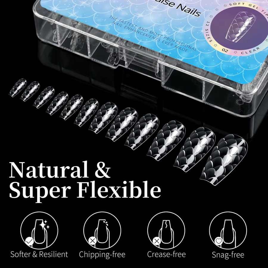 Misscheering 3D Fischschuppen Gel Falsche Nägel, 03, Unisex - Bild 6