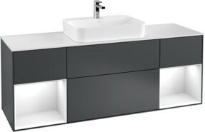 V&B Waschtischunterschrank Finion in Grau lackiert, B/T/H: 160 x 60 x 50,1 cm - Bild 1