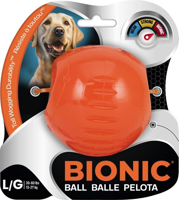 Bionic Hundespielzeug Ball, Orange, 8,2 cm - Bild 1